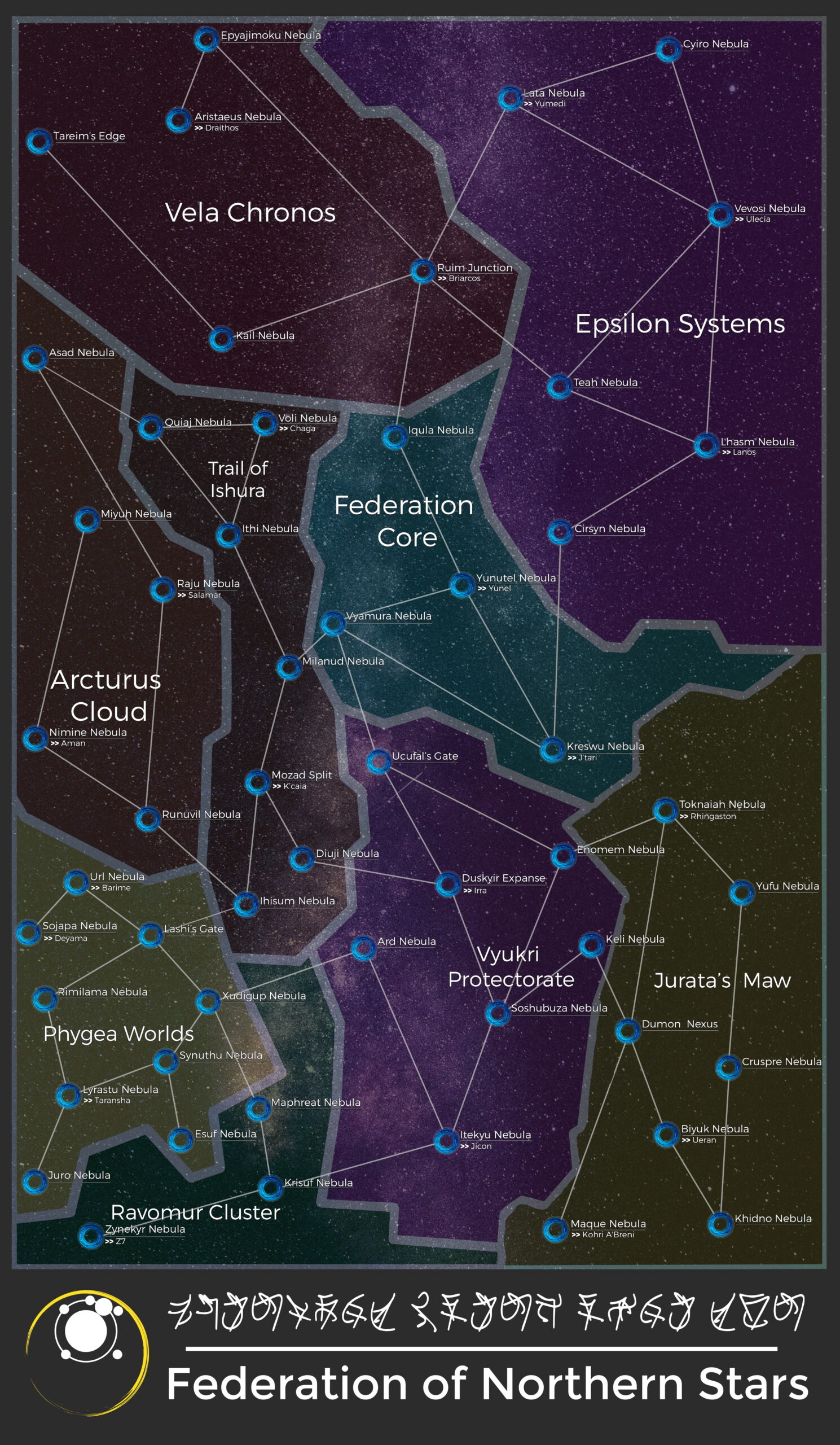 Federation of Northern Stars Star Chart